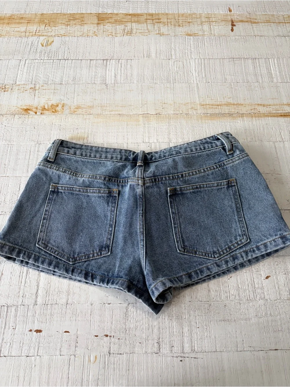 Peppermayo Nashville Denim Skort NWT size 6 Low Rise Lace Up Mini Y2K - Picture 15 of 16
